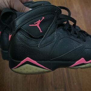 Jordan Black and Pink Sneakers 7.5 Y